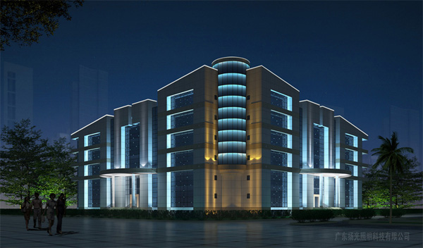 區國土局辦公樓照明設計效果圖