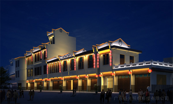 商業街景觀照明效果圖