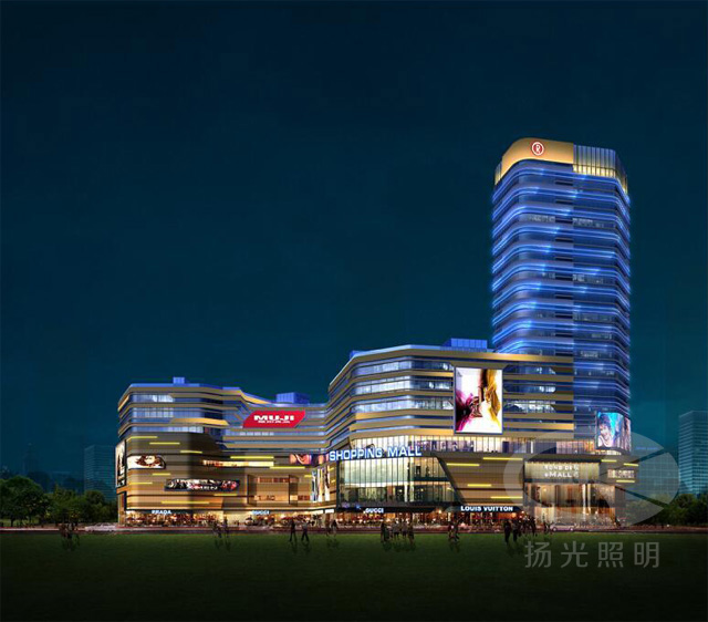 融德商業廣場景觀照明設計效果圖一