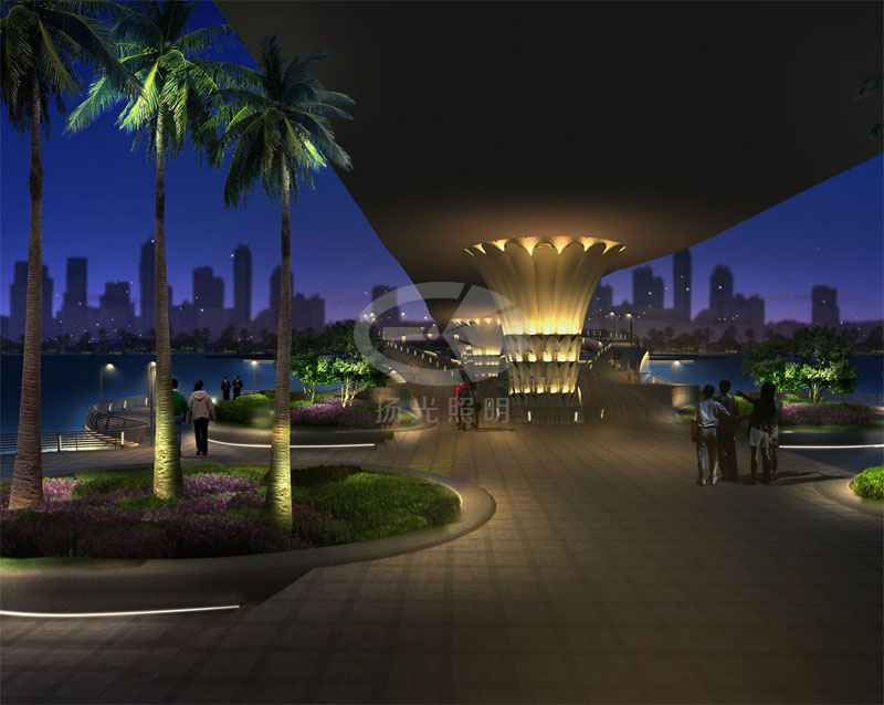 橋梁燈光照明設計效果圖二