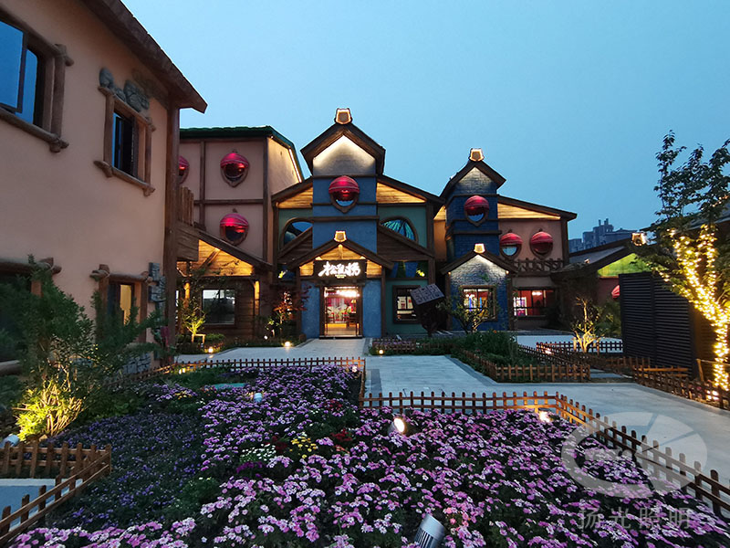 松鼠小鎮泛光照明工程實景圖