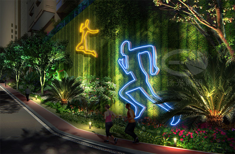 小區植物景觀照明設計效果圖