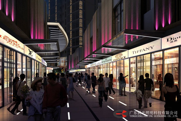 廣州金竹崗商業街燈光設計
