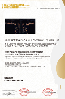 海花島大橋優(yōu)秀工程獎(jiǎng)